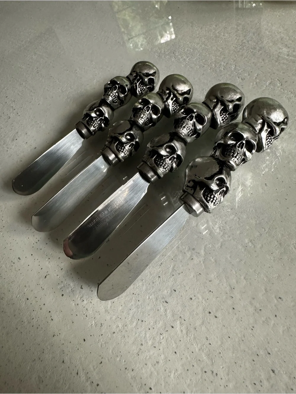 Boston Warehouse Skull Cheese Spreaders - Set of 4